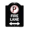 Signmission Fire Lane Heavy-Gauge Aluminum Architectural Sign, 24" x 18", BW-1824-24021 A-DES-BW-1824-24021 - alternate 1